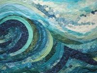 size: 12x9in Art Print: Quilted Waves 1 by RileyB :