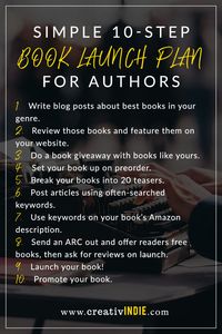 A simple 10-step book launch plan you can easily use to outrank bestselling authors. – Creativindie