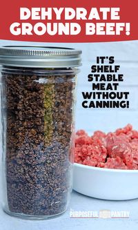 Dehydrating ground beef is an awesome way to preserve beef for your pantry, hiking and camping trips, and to make quick meals in a jar that your family will love! Come learn how to do it and stock your pantry with shelf-stable meat that doesn't require a pressure canner or freeze-dryer!