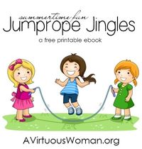 Jump Rope Jingles {Free Printable Booklet} | A Virtuous Woman #summerfun #printables