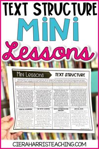 Are you dreading teaching text structure? I GET IT. It can be a challenging topic to tackle. Realizing what text structures are and why they’re important is a great way to learn to teach them more effectively. I’m excited to share my text structure mini lessons with you in this post! Click the pin to learn these tips and ideas for teaching text structures this year!