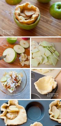 Inside out apple pies