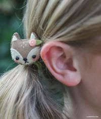 DIY Mini Felt Animal Hair Clips Tutorial with FREE Pattern