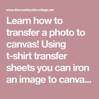 Learn how to transfer a photo to canvas! Using t-shirt transfer sheets you can iron an image to canva making inexpensive art!