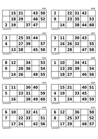 60 number 6x3 Grid plain classic printable free tambola cards. Check details at https://partystuff.in/free?group=plain&item=60_number_6x3_grid