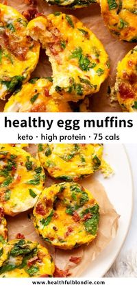 These high-protein keto egg bites are the ideal healthy and low-carb meal prep breakfast or snack. With over 5 flavor variations, you can enjoy them plain or pack them with ingredients like bacon, cheese, spinach, mushrooms, peppers, buffalo chicken, or sausage.