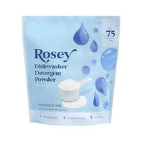 Made with trusted, eco-friendly ingredients Cruelty-free formula No added chlorine bleach, dyes, SLS, or harsh chemicalsUp to 75 loads per bagRosey by Thrive Market: mineral- & plant-powered cleaning that really works | Rosey By Thrive Market Dishwasher Detergent Powder, Unscented 75 Loads.