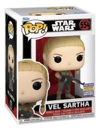 PRODUTO ORIGINAL E LICENCIADO DA MARCA FUNKO. PRODUTO NOVO NA CAIXA! Descrição Boneco Funko Pop! Star Wars Vel Sartha 554 Além de ser um item de colecionador, este Funko Pop! também é perfeito para decorar sua prateleira, mesa de trabalho ou qualquer espaço dedicado aos seus heróis favoritos. Com sua altura de aproximadamente 10 centímetros, ele se destaca e chama a atenção de todos os admiradores e fãs STAR WARS. Dados Técnicos: Série: STAR WARS Fabricante: Funko Material: Vinil Tamanho: Aprox.