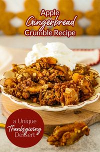 Indulge in the warmth and comfort of autumn and Thanksgiving with this irresistible Apple Gingerbread Crumble recipe. Your family will love the crunchy topping and the soft, juicy apples with the perfect spice. Plus, the recipe is flexible: the Gingerbread Crumble Topping can be used with a variety of fruits!