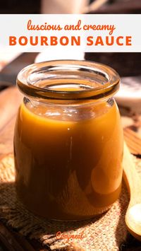 Spice up your dessert with this bourbon sauce. This warm luscious cream sauce is a perfect match for apple cake, ice cream or bread pudding.