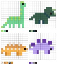 Take a trip back to the prehistoric era with this collection of dinosaur perler beads! Get over 40 patterns for your favorite dinos including t rex, triceratops, brontosaurus, and more.