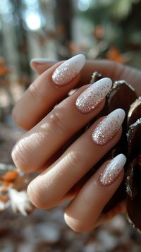 Dive into the world of nail art with these stunning White Nails 2024! 💅✨ Embrace the beauty and elegance of sparkly white designs. 💖💫 #NailArt #WhiteNails