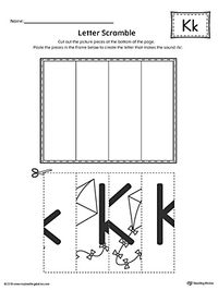 Uppercase Letter K Color-by-Letter Worksheet | MyTeachingStation.com