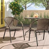 Zipcode Design™ Pineville Rattan Stacking Patio Dining Chair & Reviews | Wayfair