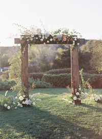 Simple, Rustic Wedding Arch