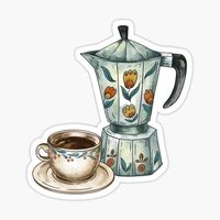 "coffee" Sticker for Sale by BookishSpace1 | Redbubble