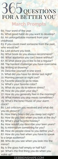 It’s time to wrap up the quarter with the 365 Questions For A Better You, the March edition. Your daily break for inspiration, relaxation, and self-discovery. Join my FREE VIP Tribe today to download the entire list and access exclusive content and deals. #productivity #confidence #success #personaldevelopment #journaling #prompts #365questionsforabetteryou