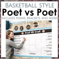 Are your students bored of poetry? Get kids excited with Poet vs Poet basketball style brackets. Students read poems in competitive match ups, rating the poem quality based on the meaning, mood, form, and language the poet uses. Students learn to analyze poetry, and they become obsessed with their f...