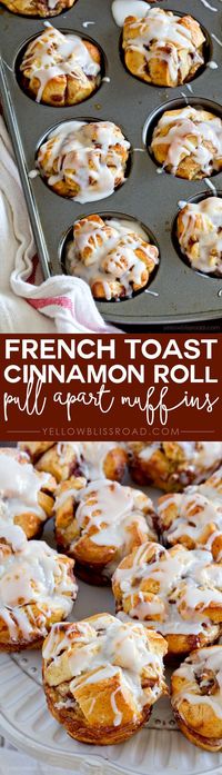 French Toast Cinnamon Roll Pull Apart Muffins recipe