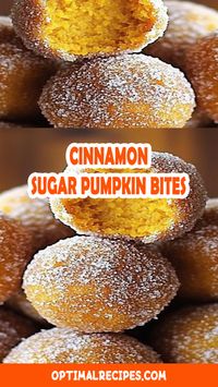 Get ready for cozy fall vibes with these Cinnamon Sugar Pumpkin Bites! 🍁 Soft, sweet, and coated in the perfect blend of cinnamon and sugar, these bite-sized treats are ideal for fall snacking or dessert. Whip them up in no time and let the warm flavors of pumpkin spice fill your kitchen. 🍂 Save this easy recipe now and bring some autumn magic to your next gathering! 🎃 #FallRecipes #PumpkinBites #CinnamonSugar