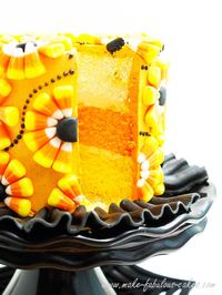 Halloween Cake - DIY Candy Corn Cake