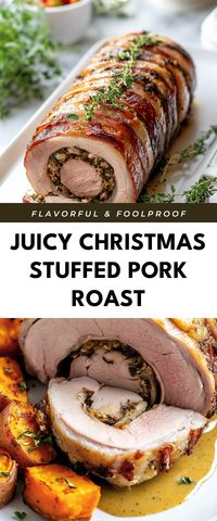 Impress your guests with this Juicy Christmas Stuffed Pork Roast that’s sure to steal the show! It's flavorful and festive, making it perfect for holiday dinners and family gatherings.