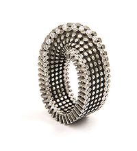 Ring | Yael Herman. "Mobius Ribbon". 2007. 18k grey gold set with diamonds.