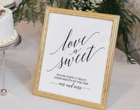 Love is Sweet Printable, Love is Sweet Sign, Dessert Table Sign, Wedding Printable, Wedding Reception Sign, PDF Instant Download #BPB310_43 from Bliss Paper Boutique — $5.00