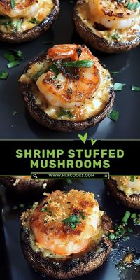 Elevate your appetizer game with these Savory Shrimp Stuffed Mushrooms! Bursting with flavor from succulent shrimp, creamy cheese, and herbs, these bite-sized delights are perfect for parties or a cozy night in.