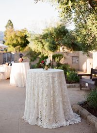 La Tavola Fine Linen Rental: Venice Lace White | Photography: Megan Sorel Photography, Coordination: Jill & Co Events, Event Design: Midtown Design & Events, Floral Design: Shotgun Floral Studio