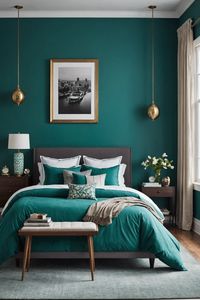 Teal bedroom inspiration! Discover 20 calming and chic teal bedroom ideas to create a relaxing retreat. Get inspired and revive your bedroom decor now!