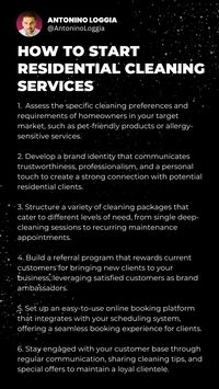 Starting residential cleaning services requires planning and organization. Obtain the necessary permits and insurance to ensure compliance and credibility. Invest in quality cleaning supplies and equipment. Build a user-friendly website and create service packages tailored to various needs. Use targeted ads to reach local homeowners, and encourage referrals with incentives. Providing exceptional service and reliability will help retain customers and grow your residential cleaning business.