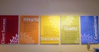 Plexiglass Core Values Sign | John N. Daniello | Company Mission ...