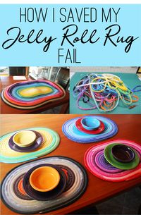 How I Saved my Jelly Roll Rug Fail on craftystaci.com #craftfail #craftsave #jellyrollrug