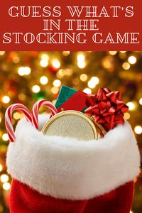 If you are looking for new Christmas games the whole family can play, give Guess What’s In The Stocking a whirl!