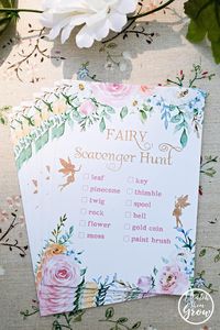 Fairy Scavenger Hunt Game Editable Printable Fairy Party | Etsy