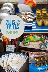 A Boy's Knights and Dragons Birthday Party - Spaceships and Laser Beams