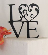 Damask Love  Cake Topper by MilanCreations on Etsy, $20.00