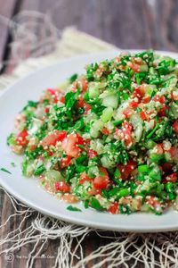 Want to make the best Tabouli salad? This recipe is your ticket! Tabouli or tabouleh is a Mediterranean salad made with finely chopped vegetables, parsley and bulgur, and this tutorial and video shows you exactly how to make it! The BEST! Plus lots of ideas for what to serve along. #tabouli #tabouleh #lebanesefood #middleeasternfood #mediterraneansalad #mediterraneandiet #mediterranean