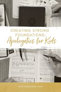 Check out this apologetics resource page that will help you give your child a strong foundation of faith! These resources, tools and products will guide you as your family learns more about God and Truth together!