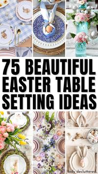 The Easter holiday is a time for family, friends, and of course – delicious food! If you’re looking to create beautiful Easter table settings this year, we’ve got you covered. From traditional settings to more whimsical ideas, we’ve got 75 different inspirations for you. - Lady Decluttered | Easter Table Setting Ideas