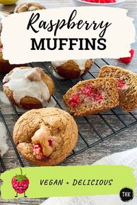 Vegan Raspberry Muffins [Oil Free] This Healthy Kitchen