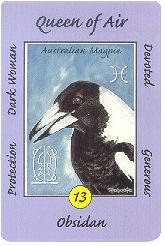 Queen of Air (Magpie) -  Australian Animal Tarot by Ann Williams-Fitzgerald