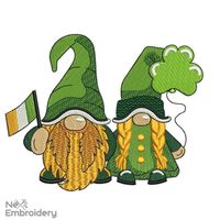 Gnomes Patrick's Day embroidery designs, Irish holiday embroidery designs  **INSTANT DOWNLOAD** (width x height) SIZE: 4,92" x 3,88" // 125 mm x 99 mm // Stitches: 25320 SIZE: 5,31" x 4,19" // 135 mm x 106 mm // Stitches: 28491 SIZE: 5,91" x 4,66" // 150 mm x 118 mm // Stitches: 33135 Once your payment is processed, you will receive an email from Etsy. The email contains a link to download your item. You will be able to download your 1zipped file containing the following formats: Format DST EXP