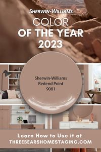 Sherwin-Williams introduced its 2023 Color of the Year, Redend Point, a calming blush-beige that brings warmth and calm to any space.