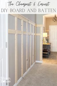 The Cheapest and Easiest DIY Board and Batten (Part One): 8 simple steps to take the guess work out of building cheap board and batten to add character and timeless detail to plain walls.   #diy-projects #home-improvement