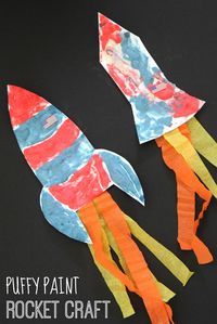 Toddler Approved!: Puffy Paint Rocket Craft