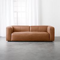 Lenyx Overstuffed Leather Sofa + Reviews | CB2