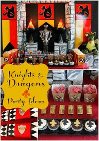 Gorgeous Dragon and Knight Boy's Birthday Party Ideas www.spaceshipsandlaserbeams.com