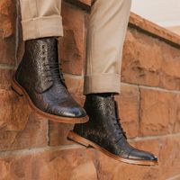 The Rome Boot in Noir Viejo